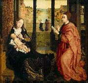 Rogier van der Weyden St Luke Drawing a Portrait of the Madonna oil